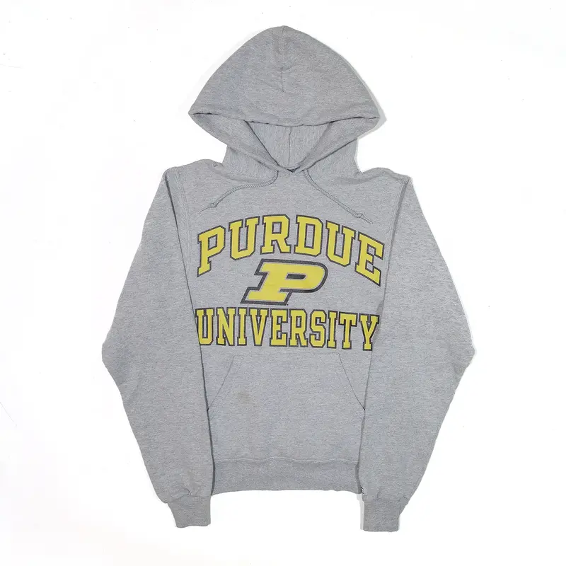CHAMPION Purdue University Hoodie Grey Pullover USA Womens XS