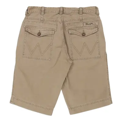 Wrangler Denim Shorts - 34W 14L Beige Cotton