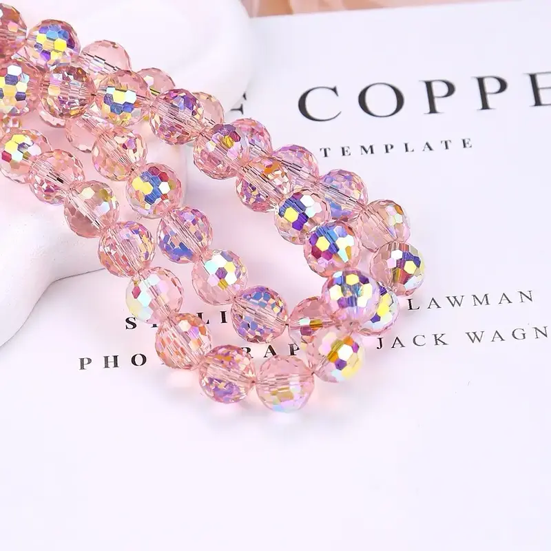 【 C006】 DIY Crystal Beads AB Color Faceted Teardrop & Rondelle Gemstone Loose Beads Bulk for Jewelry Making Necklace Brac...