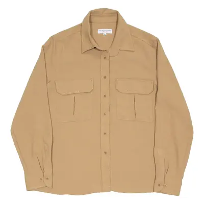 U.S. POLO ASSN Womens Plain Shirt Brown Long Sleeve L