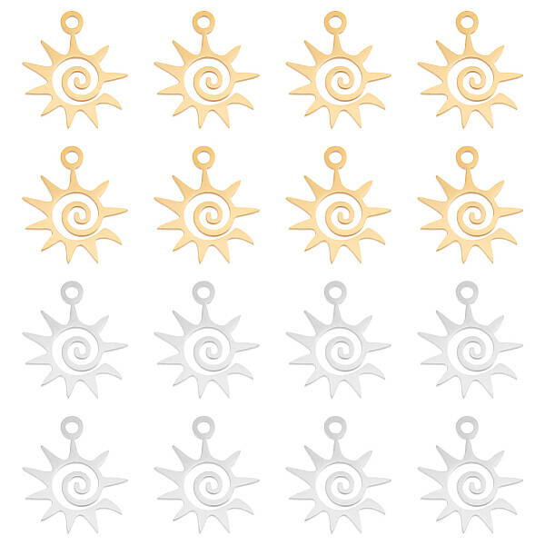 20Pcs 2 Colors 201 Stainless Steel Pendants