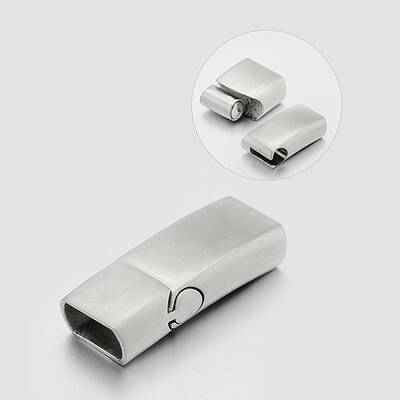 Tarnish Resistant Rectangle 304 Stainless Steel Matte Magnetic Bracelet Clasps