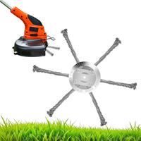 6 Inch Steel Wire Rotary Brush Cutter Trimmer Head,Universal Replacement Weed Blade Cutter for String Trimmers, Gardening Law...