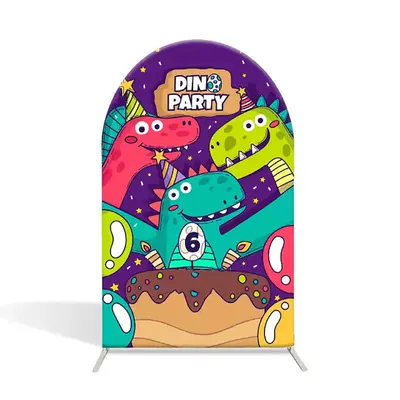 Colorful Cute Dinosaur Party For Kids Arch Backdrop - Lofaris