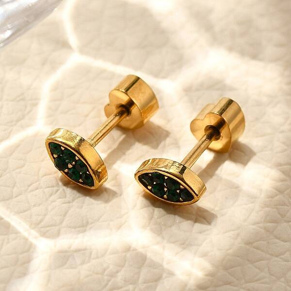 Ion Plating(IP) 304 Stainless Steel Stud Earrings