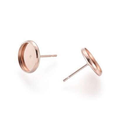 304 Stainless Steel Stud Earring Settings