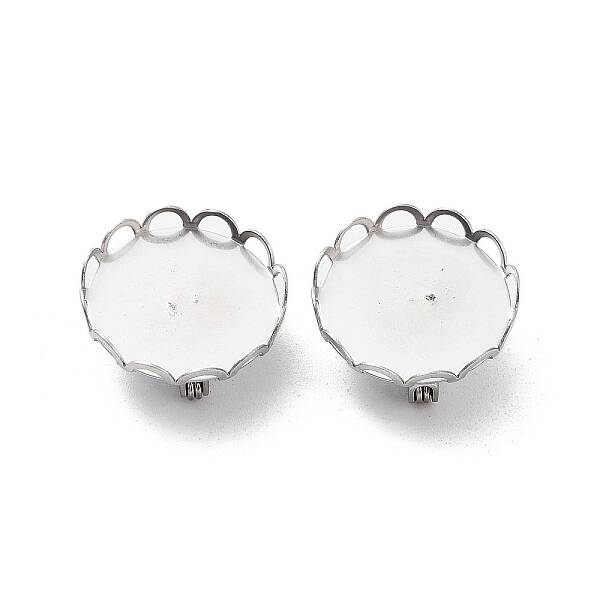 Non-Tarnish 304 Stainless Steel Brooch Base Settings