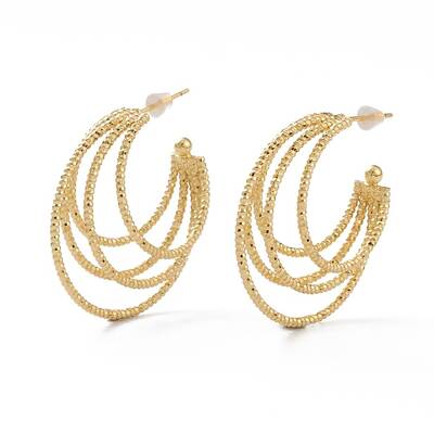 Brass Half Hoop Earrings