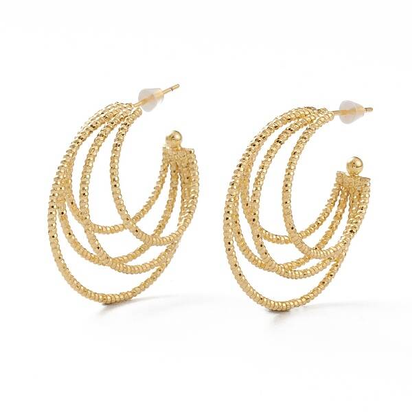 Brass Half Hoop Earrings