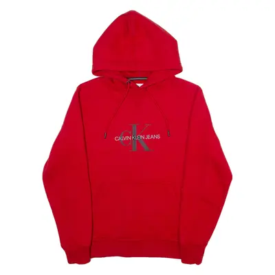 CALVIN KLEIN JEANS Mens Red Hoodie S