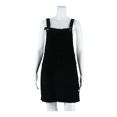 WILD FABLE Womens Dungaree Dress Black Corduroy Sleeveless Knee Length L