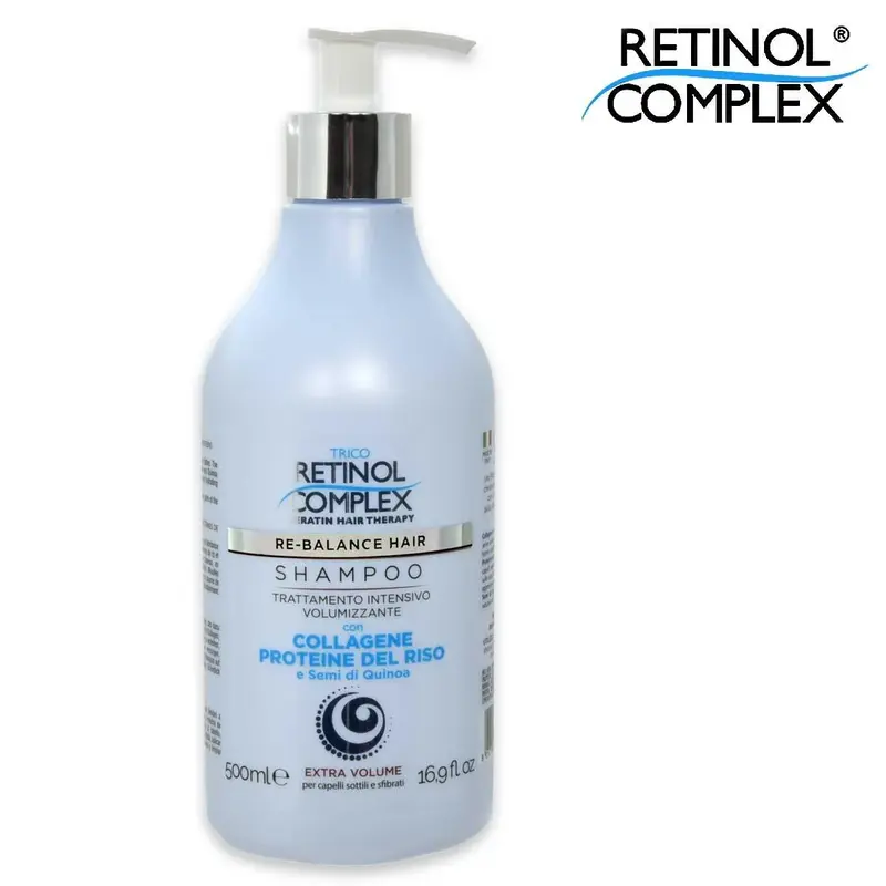 Retinol Complex Shampoo 500 Ml Volumizzante Collagene E Quinoa