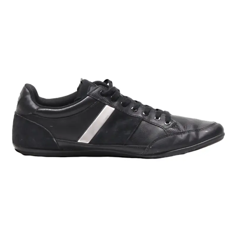 LACOSTE Sneaker Trainers Black Leather Mens UK 9.5