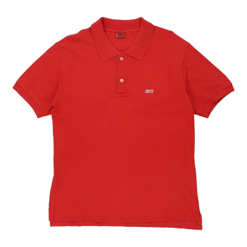 Levis Polo Shirt - Large Red Cotton