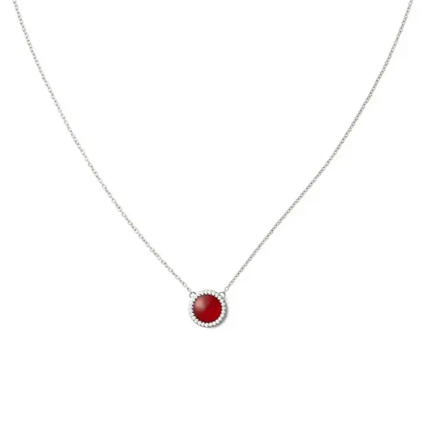 Daniel wellington Audrey Red Agate and Crystal Necklace DW00401452