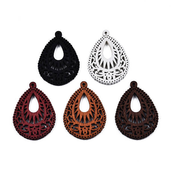 Spray Painted Wooden Pendants