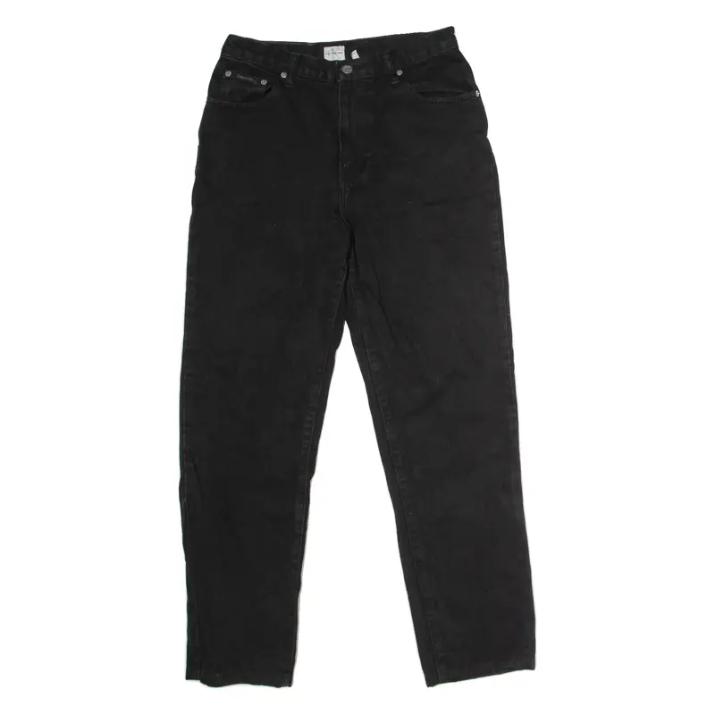 CALVIN KLEIN JEANS Womens Jeans Black Regular Mom W28 L28