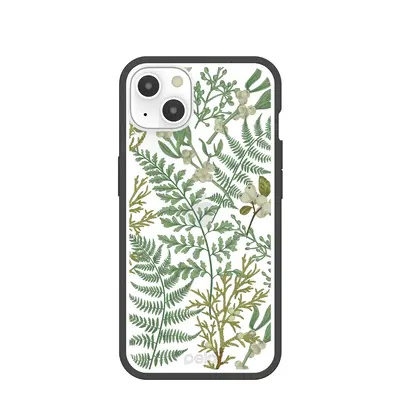 Clear Herbarium iPhone 13 Case With Black Ridge