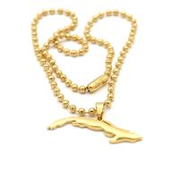 C Map Necklace - Elegant Design with Unique Map Elements and Precise Pendant Attachment