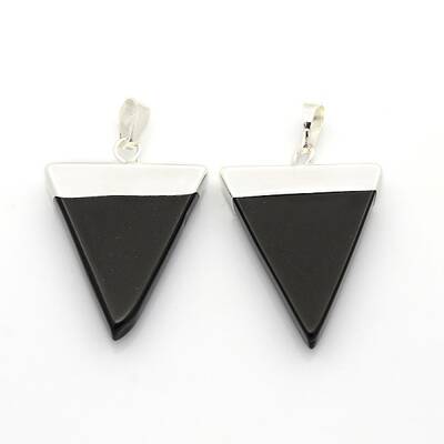 Gemstone Triangle Pendants