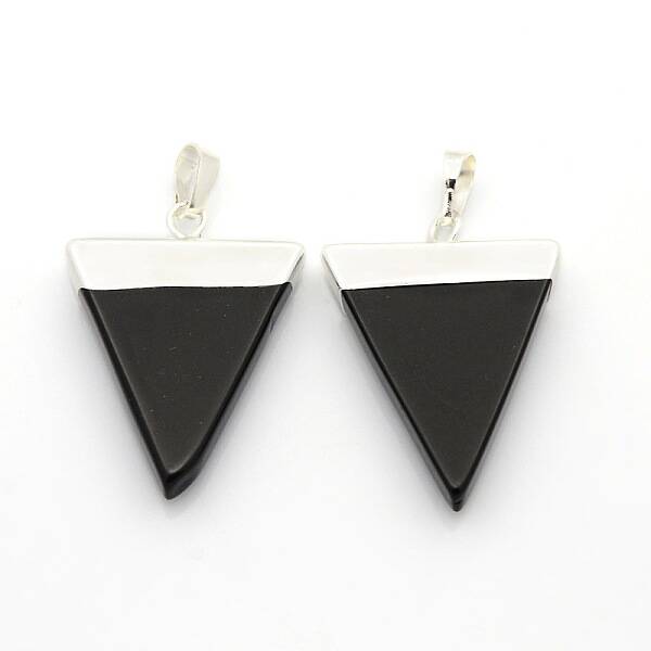 Gemstone Triangle Pendants