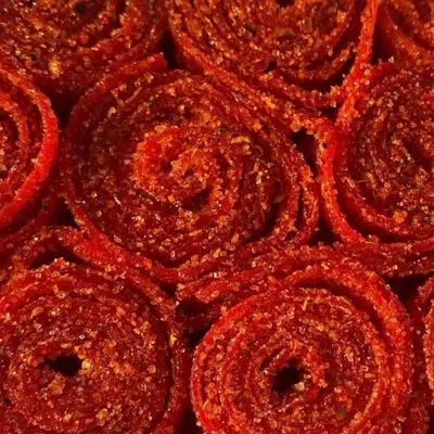 Spicy Strawberry Belts w chamoy spicy candy Snack Snack Sweet