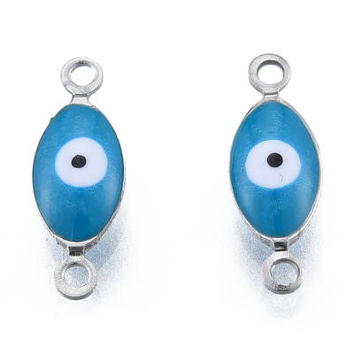 304 Stainless Steel Enamel Connector Charms