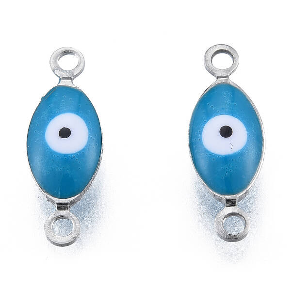 304 Stainless Steel Enamel Connector Charms