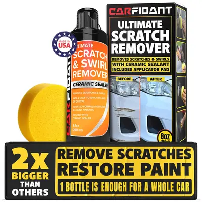 Carfidant Ultimate Scratch & Swirl Remover Kit - 250ml Ceramic Sealant Formula for Light Scratches & Swirls - Car Detailing &...