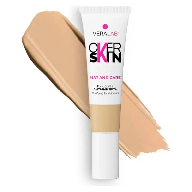 Overskin Mat And Care - Anti-Imperfection Foundation 08 - Mocha 30 ml