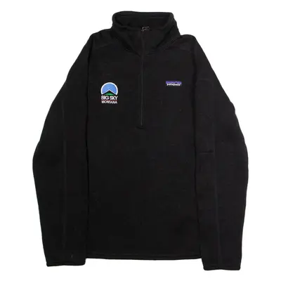 PATAGONIA Big Sky Montana Womens Fleece Black 1/2 Zip L