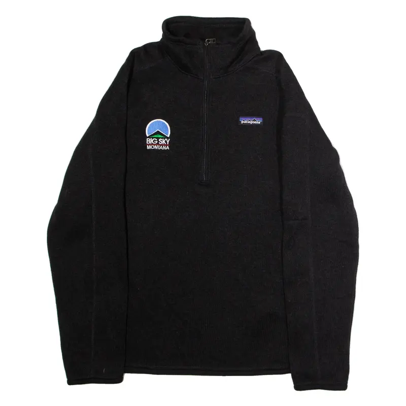 PATAGONIA Big Sky Montana Womens Fleece Black 1/2 Zip L