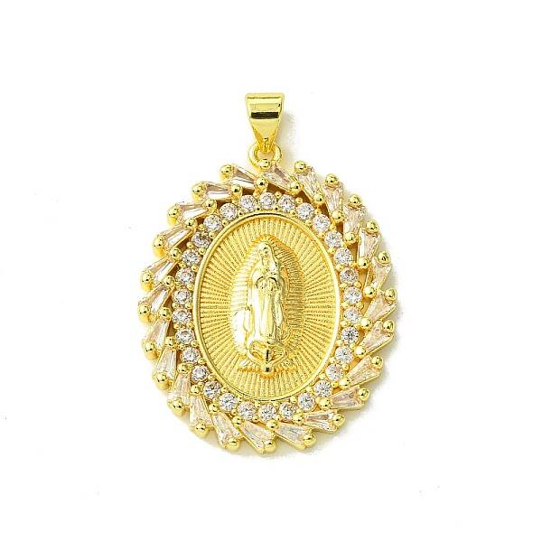 Real 18K Gold Plated Brass Micro Pave Cubic Zirconia Pendants
