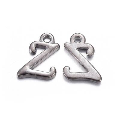 Gunmetal Plated Alloy Letter Pendants