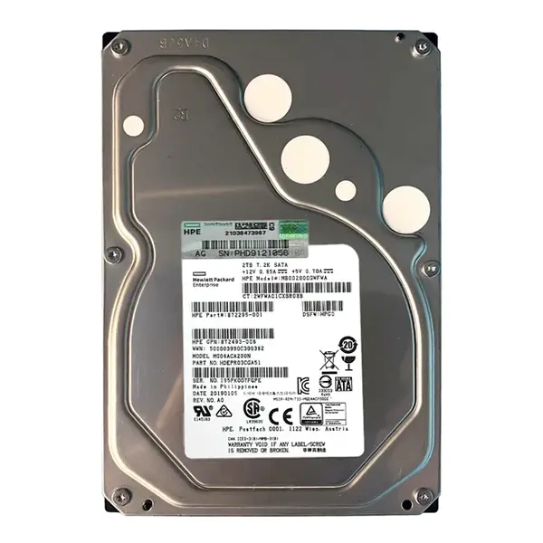 872493-006 HP 2TB 6Gb/s SATA 7200 3.5-Inch Hard Drive