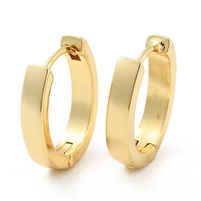 Brass Hinged Hoop Earrings for Women