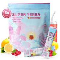Good absorption Super Yerba | Yerba Mate Instant Powder |  RASPBERRY LEMONADE Flavor | 30 Servings Probiotic Blend Supplement...