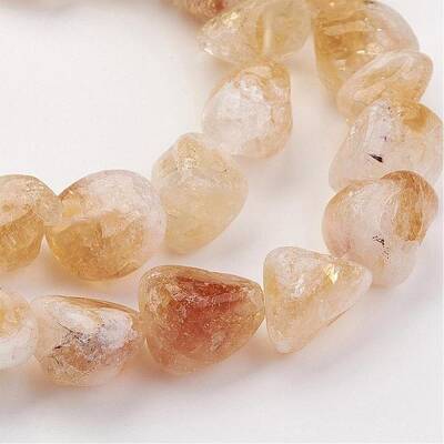 Natural Gemstone Nugget Citrine Bead Strands