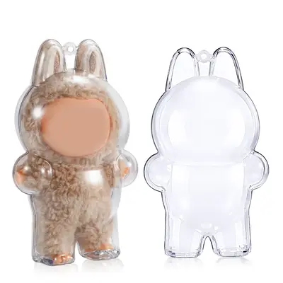 Clear Case For LABUBU Exciting Macaron Series - Crystal Clear Display Box for The Monsters Figures - Dustproof & Scratch-Resi...