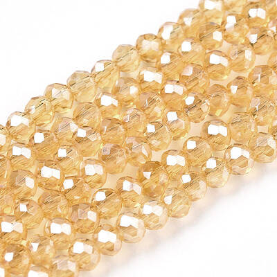Electroplate Glass Beads Strands