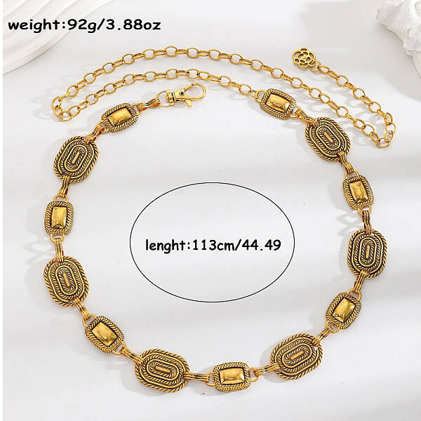 Bohemian Style Alloy Geometric Link Chain Waist Belly Chains