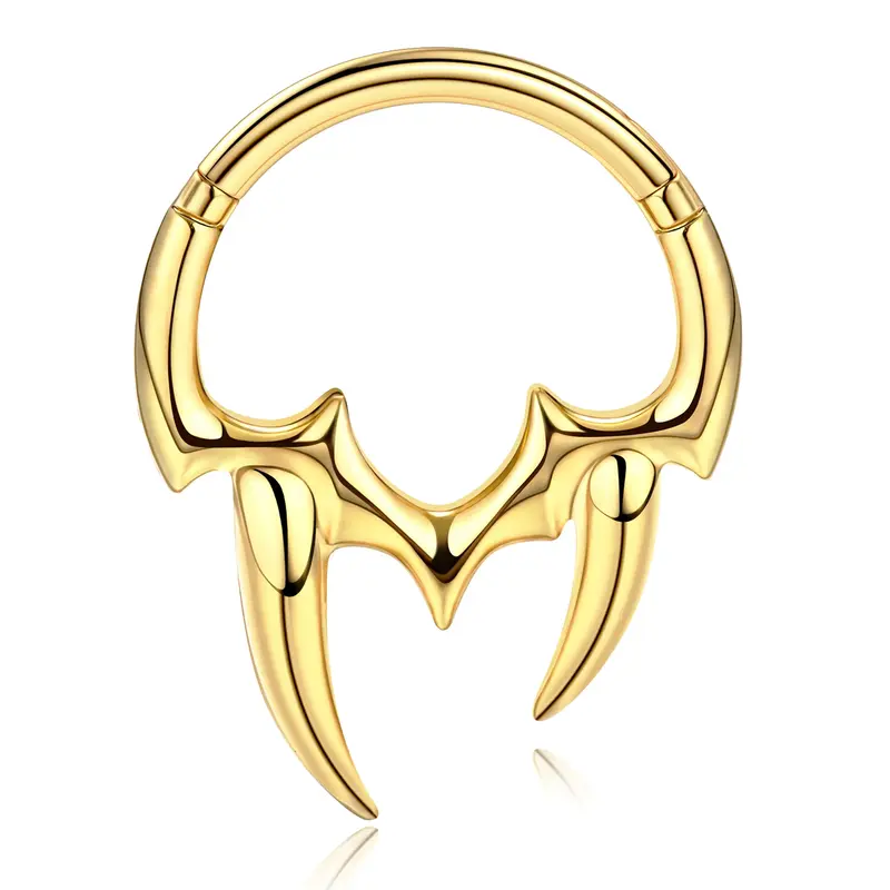 BodyBonita Spike 16G Silver Gold Septum Rings -316L Stainless Steel Nose Rings Hoops for Women Men Helix Piercing Jewelry Tra...