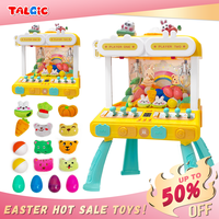 Multiplayer Claw Machine Unicorn Toys for Kids, Candy Grabber Prize Dispenser with Sound & 20 Mini Plush Toys, Electronic Arc...