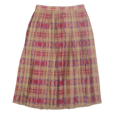 MINA Womens Pleated Skirt Red Midi Check M