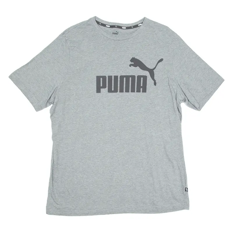 PUMA Mens T-Shirt Grey Crew Neck XL