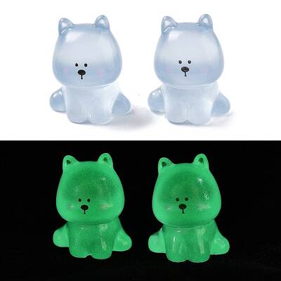 Luminous Resin Cute Little Dog Ornaments