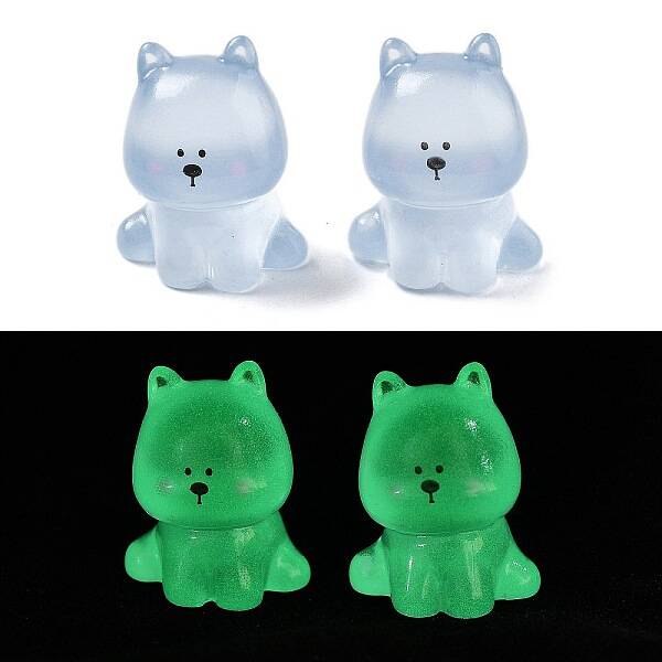Luminous Resin Cute Little Dog Ornaments