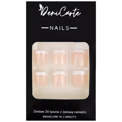 DeniCarte French white toenails 24 pieces.