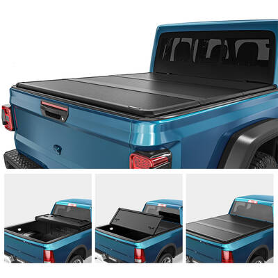 OEDRO 5FT FRP Hard Tri-fold Tonneau Cover Fold Truck Bed Covers Compatible with 2020-2025 Jeep Gladiator, Fleetside 5 Feet Be...
