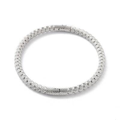 Non-Tarnish 304 Stainless Steel Grooved Hinged Bangles